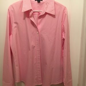 Pink striped button down